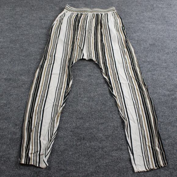 Torn by Ronny Kobo Pants XS Drop Crotch Striped Relaxed Fit Boho Hippie Multi - Picture 1 of 12